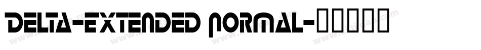Delta-Extended Normal字体转换
